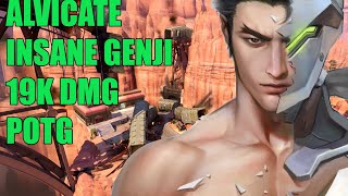 ALVICATE INSANE GENJI 19K DMG POTG - GRAND MASTER OVERWATCH SEASON 30