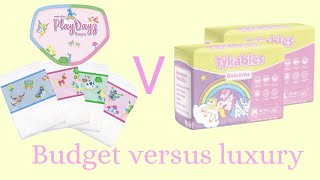 Budget ABDL diapers versus luxury ABDL diapers - Tykables Unicorn and Play Dayz Pink - DDLG ABDL