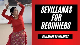 Como bailar Sevillanas lentas Dance Flamenco Sevillanas slow version for beginners