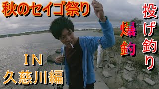 茨城県久慈川河口にてセイゴ爆釣！【投げ釣り】