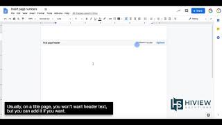 How to customize headers, footers, and page numbers in Docs