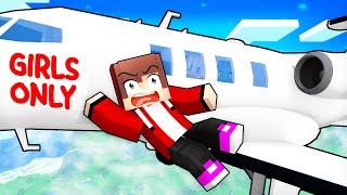 Maizen STUCK on a GIRL ONLY PLANE in Minecraft! - Parody Story(JJ and Mikey TV)