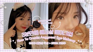 3분만에 완성하는 애교살 메이크업 비법 👀 오아보애교살쿠션 + 글리터 👁️ How  To Draw Aegyosal Makeup 🍒 Korean Aegyosal Makeup Hack