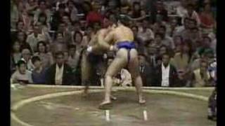 Tochinowaka vs. Futahaguro : Aki 1987 (栃乃和歌 対 双羽黒)