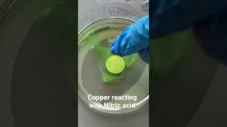 Copper reacting with nitric acid