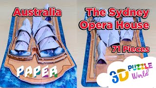ASMR | THE SYDNEY OPERA HOUSE (71 Pieces) | Australia | Paper | Great Architecture | 3D Puzzle | DIY