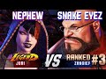 SF6 ▰ NEPHEW (Juri) vs SNAKE EYEZ (#3 Ranked Zangief) ▰ Ranked Matches