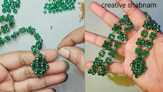 beaded necklace tutorial: beaded jewelry making tutorials: @creativeshabnam