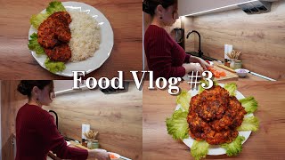 Food vlog #3 -cooking chicken meatballs / Куриные котлеты с овощами