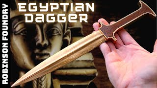 Making an Egyptian Bronze Dagger │ Metal casting at home
