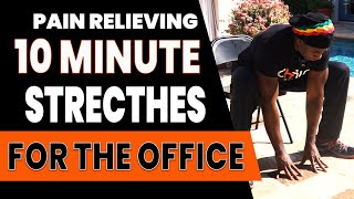 10 Minute Seated Stretches At Work- Low Impact | Chair Workouts