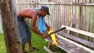 Guyana, Buy, cut-up, cook and eat the Gillbaka Fish (HD)