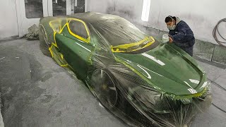 Painting a Rare Ferrari Color Tailor Made SF90 | ONE OF A KIND PROJECT