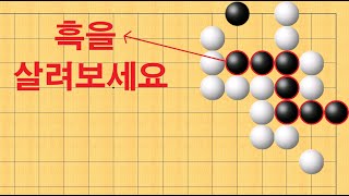 바둑 묘수 사활 - 기가막힌 묘수로 흑을 살려보세요