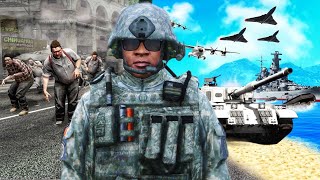 GTA 5 : Joining THE ARMY in ZOMBIE APOCALYPSE  ..!!