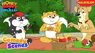 Honey Bunny Comedy Scenes | Cartoon For Kids | Compilation-61 | YO Kids Malayalam | S21