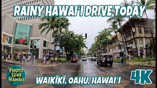 Rainy Hawaii Drive Today Kapahulu Waikiki RAW Unedited February 17, 2023 Oahu Hawaii ワイキキ ハワイ