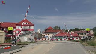 Železničné priecestie Brezno mesto [SP1128] - 22.7.2022 / Žel. přejezd / Slovak railroad crossing