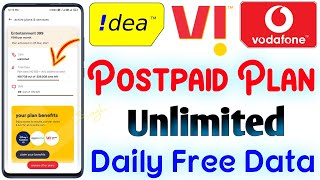 Vi New Postpaid Plan Use Daily Unlimited Data 🔥 Full Details