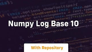 numpy log base 10