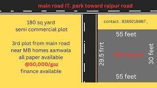 Semi commercial plot near aamwala Pollytechnic 180 Sq yard asking 52000/gaz #dehradunplots