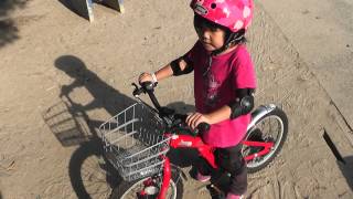 初めての自転車練習～♪【ルナ４歳】