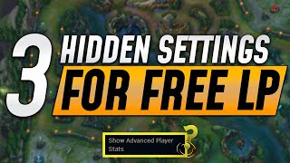 3 HIDDEN SETTINGS YOU MUST USE - Improve INSTANTLY - LoL Guide