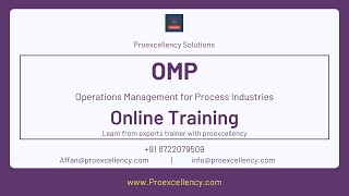 OMP Online training and Corporate training by industry experts with proexcellency