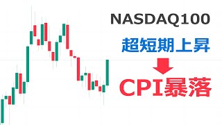 ナスダック100分析・値動き予想【超短期上昇シナリオ（CPI暴落に向けた最後のブルトラップ）】