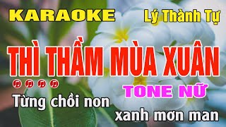 Karaoke Thì Thầm Mùa Xuân Tone Nữ ( Ebm ) Lý Thành Tự