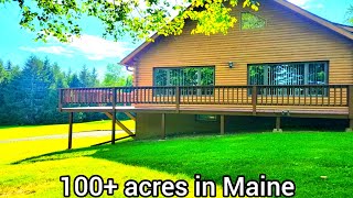 Maine Log Cabin For Sale | $675k | 100+ acres | Maine Land For Sale | Maine Real Estate For sale