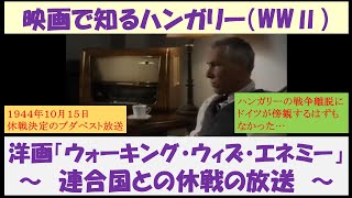 映画で知るハンガリー（WWⅡ）　洋画「ウォーキング・ウィズ・エネミー」　～連合国との休戦の放送～