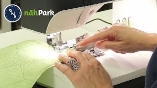 Quilt Binding mit dem Pfaff Quiltbandeinfasser