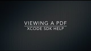 Xcode 6 Source Code & Tutorial - Viewing A PDF