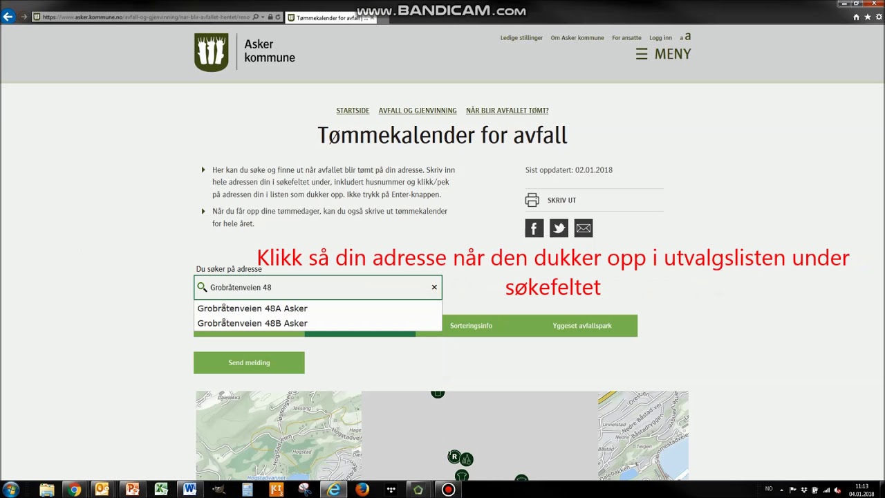 Hvordan Bruke Digital Tømmekalender For Avfall - YouTube