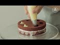 커스터드 초콜릿 가나슈 케이크 만들기 custard chocolate ganache cake recipe cooking tree