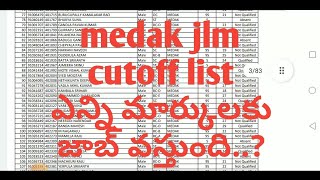 medak jlm cutoff list tsspdcl jlm final results 2023