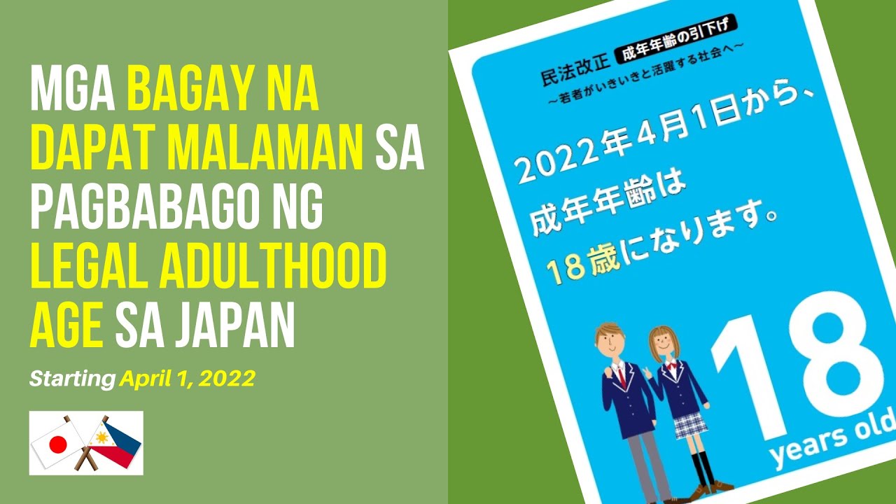 Change in Adulthood Age in Japan, ano ang epekto sa mga Japinoy?