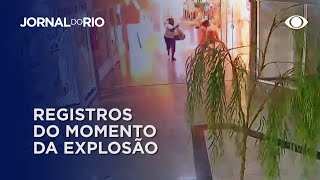 Novas imagens registram momento de explosão em shopping