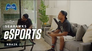 Tyler Lockett \u0026 Quandre Diggs Play NBA2K | Seahawks eSports Week