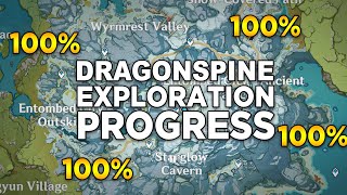 DRAGONSPINE 100% Exploration Progress Genshin Impact #shorts