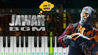 Jawan Prevue BGM - Piano Cover with NOTES | Shah Rukh Khan | Atlee Kumar