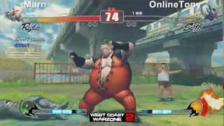 SFIV: Online Tony (Seth) vs Marn (C.Viper/Rufus) @ West Coast Warzone 2