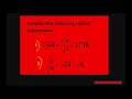 simplify radical expressions. sqrt 3 8 sqrt 54 sqrt 6 .