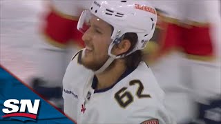 Panthers' Brandon Montour Fires Puck Wide On Half-Empty Net During Final Minute Confusion