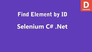 Selenium C# Find Element by ID