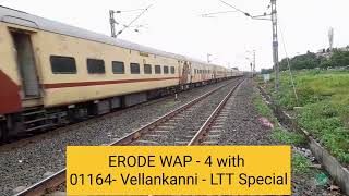 Velankanni - Mumbai LTT special express approaching Solapur