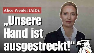 Alice Weidel (AfD): „Unsere Hand ist ausgestreckt!“