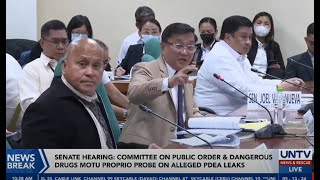 Senate Hearing: Committee on Public Order & Dangerous Drugs motu proprio probe on alleged PDEA Leaks