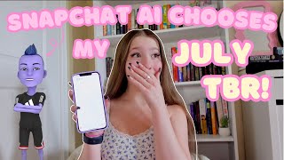 Snapchat ai chooses my July tbr?! 🫣📚 oh no *monthly tbr*